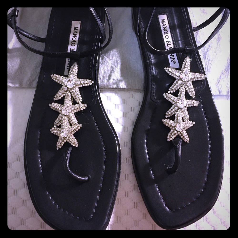 Manolo Blahnik & Swarovski Crystal Sandals